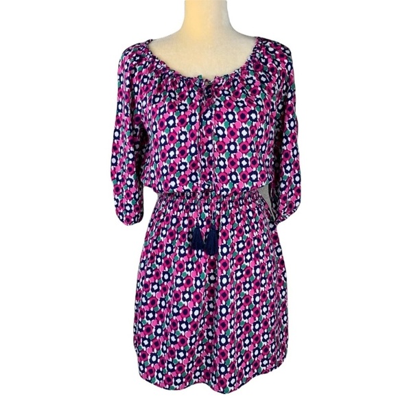 Red Camel Navy, Pink & Fuchsia Geometric Dress Size Small - Picture 1 of 9